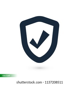 shield icon, stock vector illustration flat design style