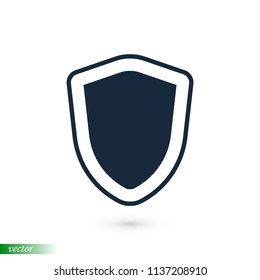shield icon, stock vector illustration flat design style