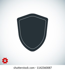 shield icon, stock vector illustration flat design style