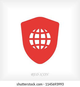 shield icon, stock vector illustration flat design style