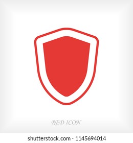 shield icon, stock vector illustration flat design style