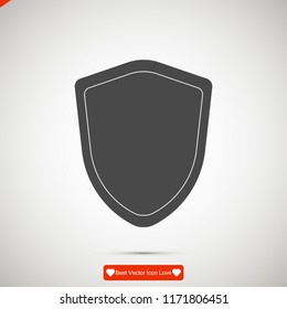 shield icon, stock vector illustration flat design style