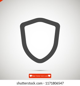 shield icon, stock vector illustration flat design style