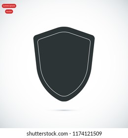 shield icon, stock vector illustration flat design style