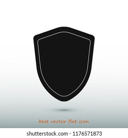 shield icon, stock vector illustration flat design style