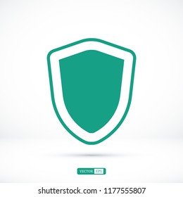 shield icon, stock vector illustration flat design style
