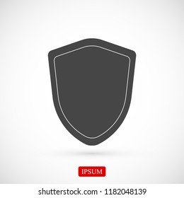 shield icon, stock vector illustration flat design style