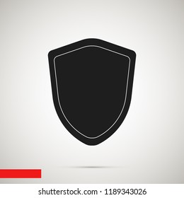 shield icon, stock vector illustration flat design style