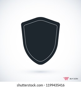 shield icon, stock vector illustration flat design style