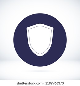 shield icon, stock vector illustration flat design style
