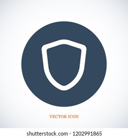 shield icon, stock vector illustration flat design style