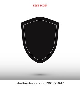 shield icon, stock vector illustration flat design style