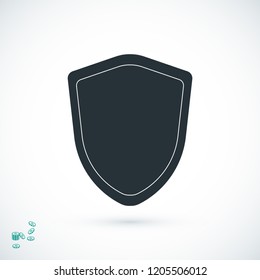 shield icon, stock vector illustration flat design style