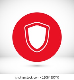 shield icon, stock vector illustration flat design style