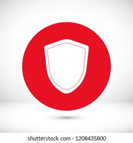 shield icon, stock vector illustration flat design style