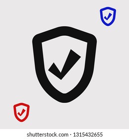 shield icon, stock vector illustration flat design style