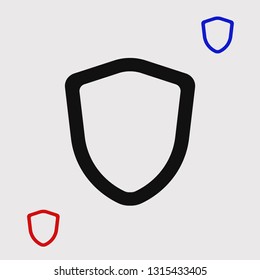 shield icon, stock vector illustration flat design style