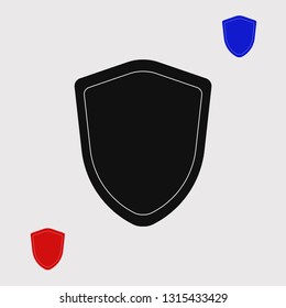 shield icon, stock vector illustration flat design style