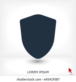 shield icon, stock vector illustration flat design style