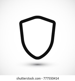 shield icon, stock vector illustration flat design style
