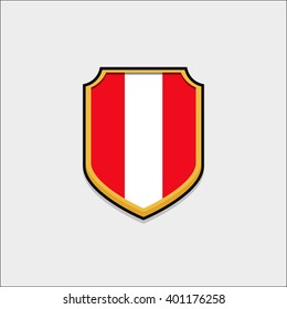 the shield icon style flat design for game assets
