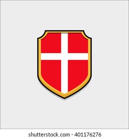 the shield icon style flat design for game assets
