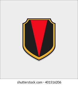 the shield icon style flat design for game assets