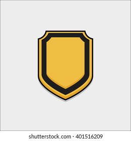 the shield icon style flat design for game assets