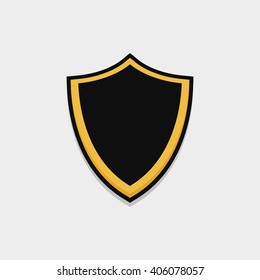 the shield icon style flat design for game assets