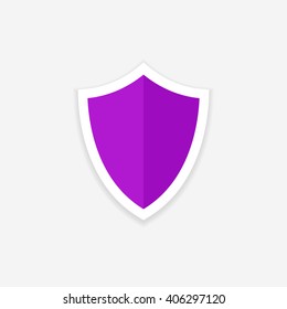 the shield icon style flat design with shadow
