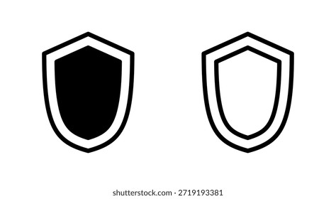 Símbolo de ícone de escudo para aplicativos e sites. Ícone Proteção. Sinal e símbolo de segurança