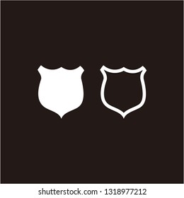 Shield icon symbol element design template
