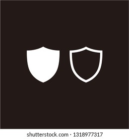 Shield icon symbol element design template