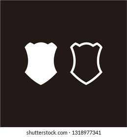 Shield icon symbol element design template