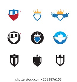 Shield icon and symbol template