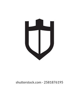 Shield icon and symbol template