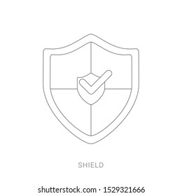 Shield icon symbol template flat icon