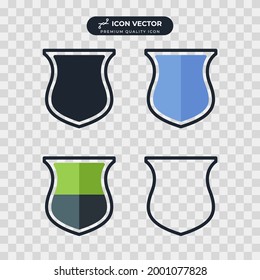 shield icon symbol template for graphic and web design collection logo vector illustration