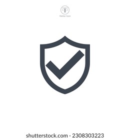 Plantilla de símbolo de icono Escudo para la ilustración vectorial de la colección de diseño gráfico y web