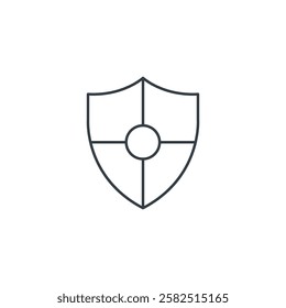 Shield icon symbol vector illustration isolated on white background