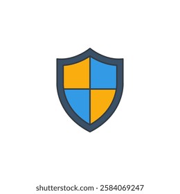 Shield icon symbol vector illustration isolated on white background