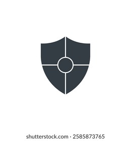 Shield icon symbol vector illustration isolated on white background