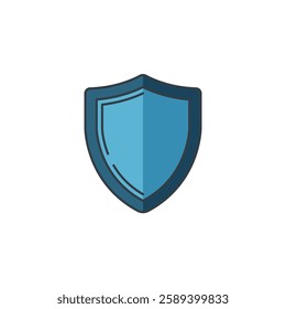 Shield icon symbol vector illustration isolated on white background