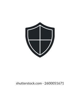 Shield icon symbol vector illustration isolated on white background