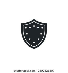 Shield icon symbol vector illustration isolated on white background