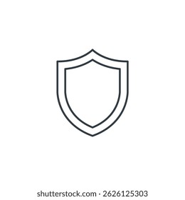 Shield icon symbol vector illustration isolated on white background