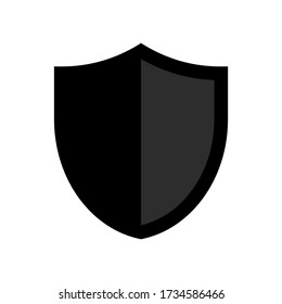 símbolo de icono de escudo vector en fondo blanco
