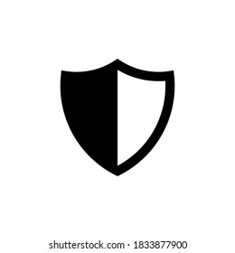 Shield icon symbol vector on white background
