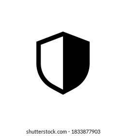 Shield icon symbol vector on white background