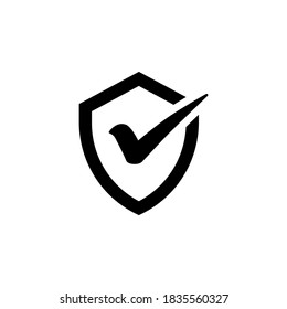 Shield icon symbol vector on white background